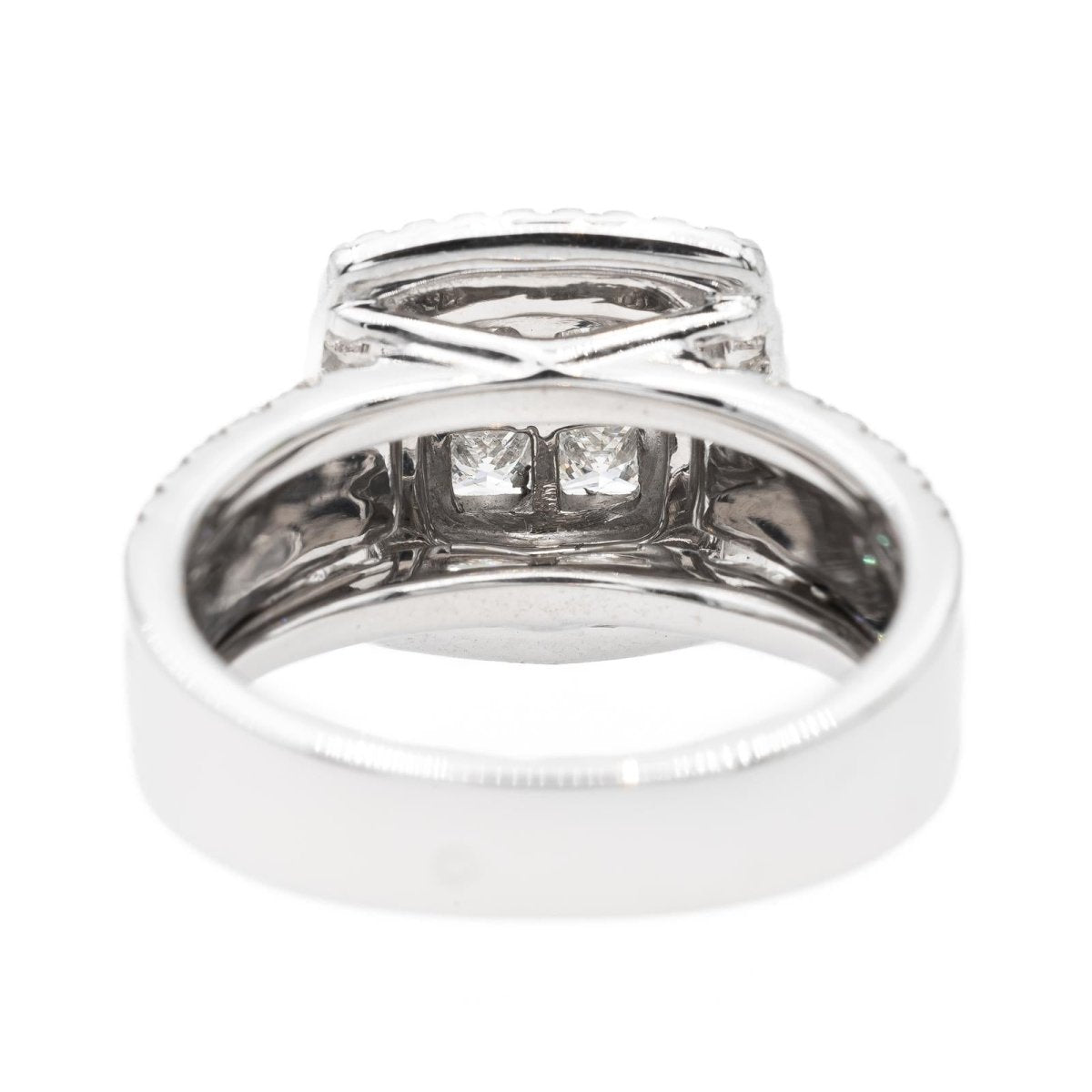 Bague Cocktail Or blanc Diamant - Castafiore