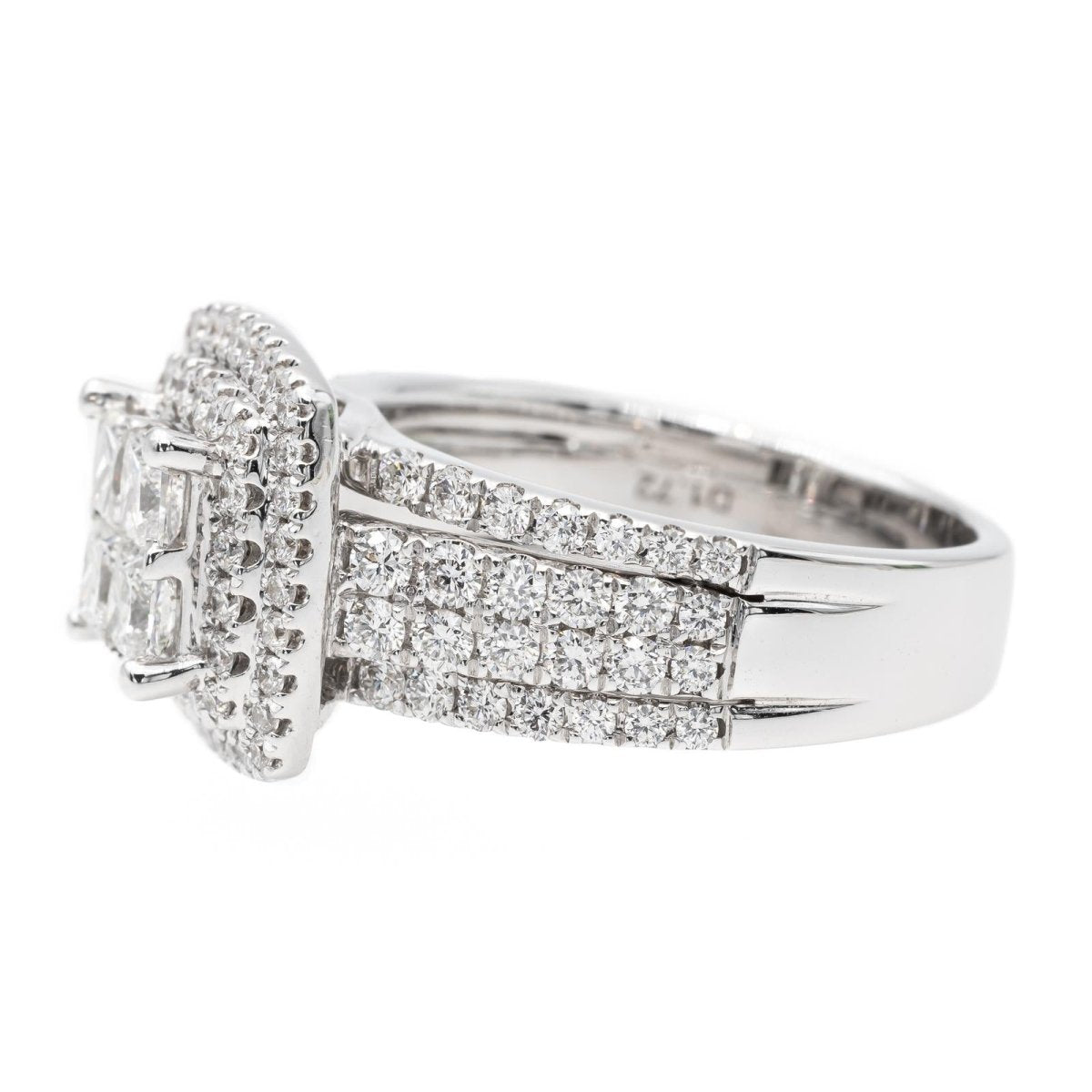 Bague Cocktail Or blanc Diamant - Castafiore