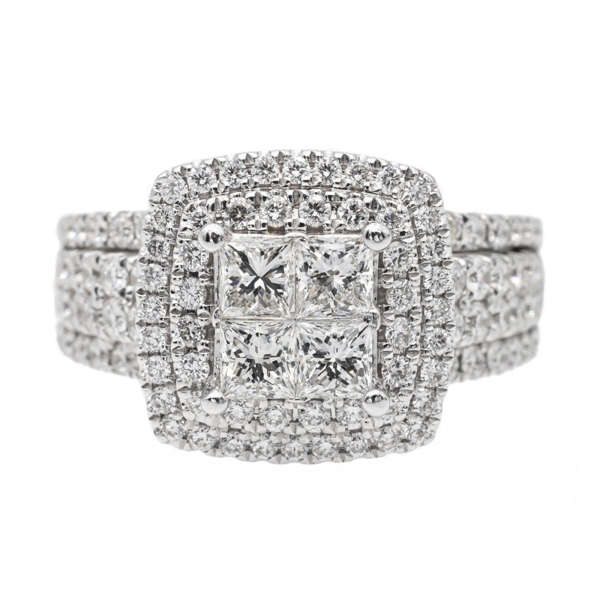 Bague Cocktail Or blanc Diamant - Castafiore