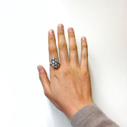 Bague Cocktail - Or blanc & Diamants - Castafiore