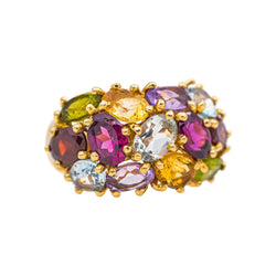Bague Cocktail Or jaune Grenat - Castafiore