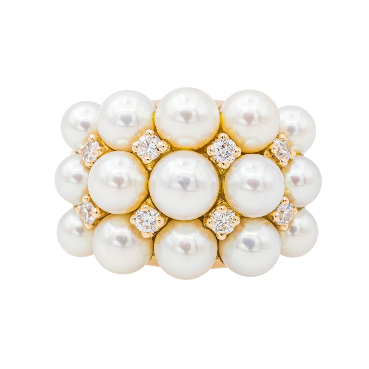 Bague Cocktail Or jaune Perle - Castafiore