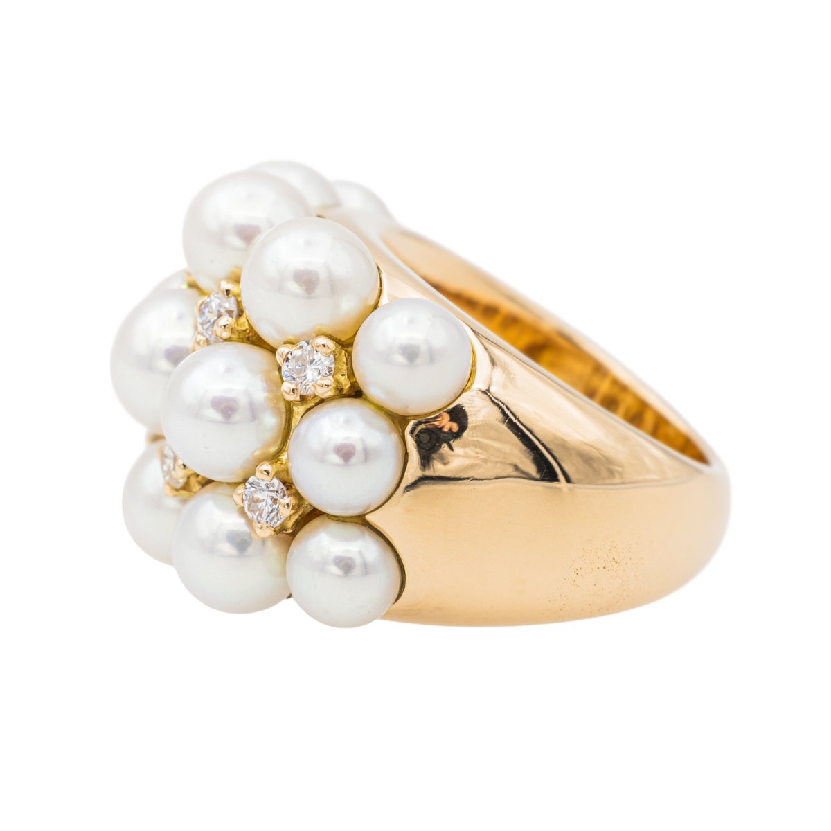 Bague Cocktail Or jaune Perle - Castafiore