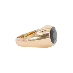 Bague cocktail or jaune saphir ovale - Castafiore