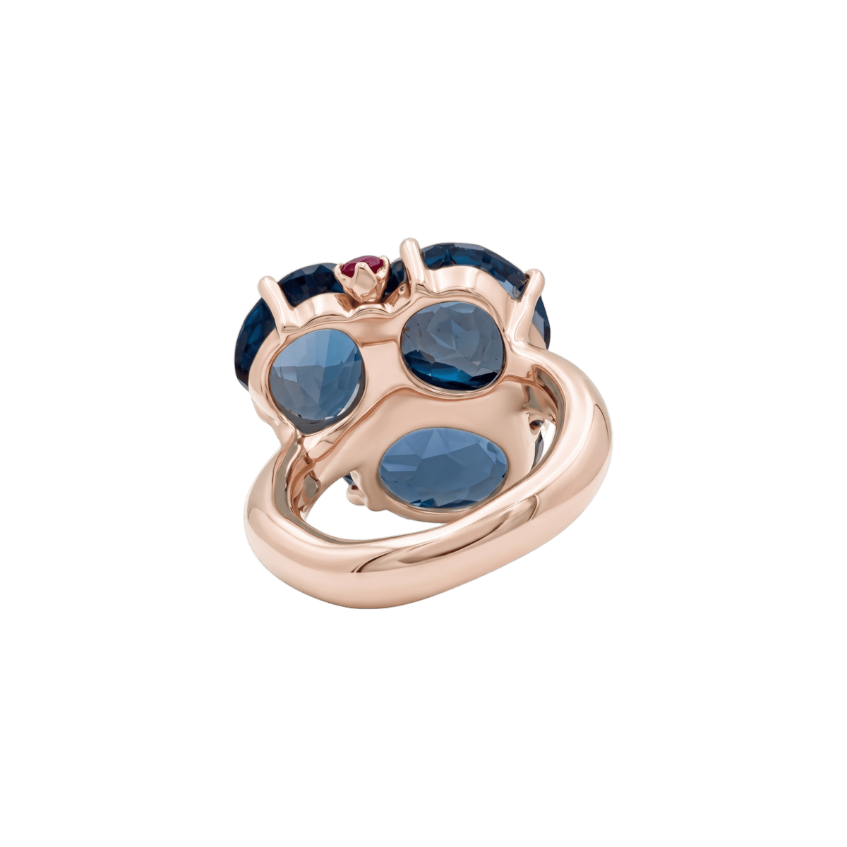 Bague Cocktail POMELLATO "Bahia" en or rose, topazes et saphirs - Castafiore