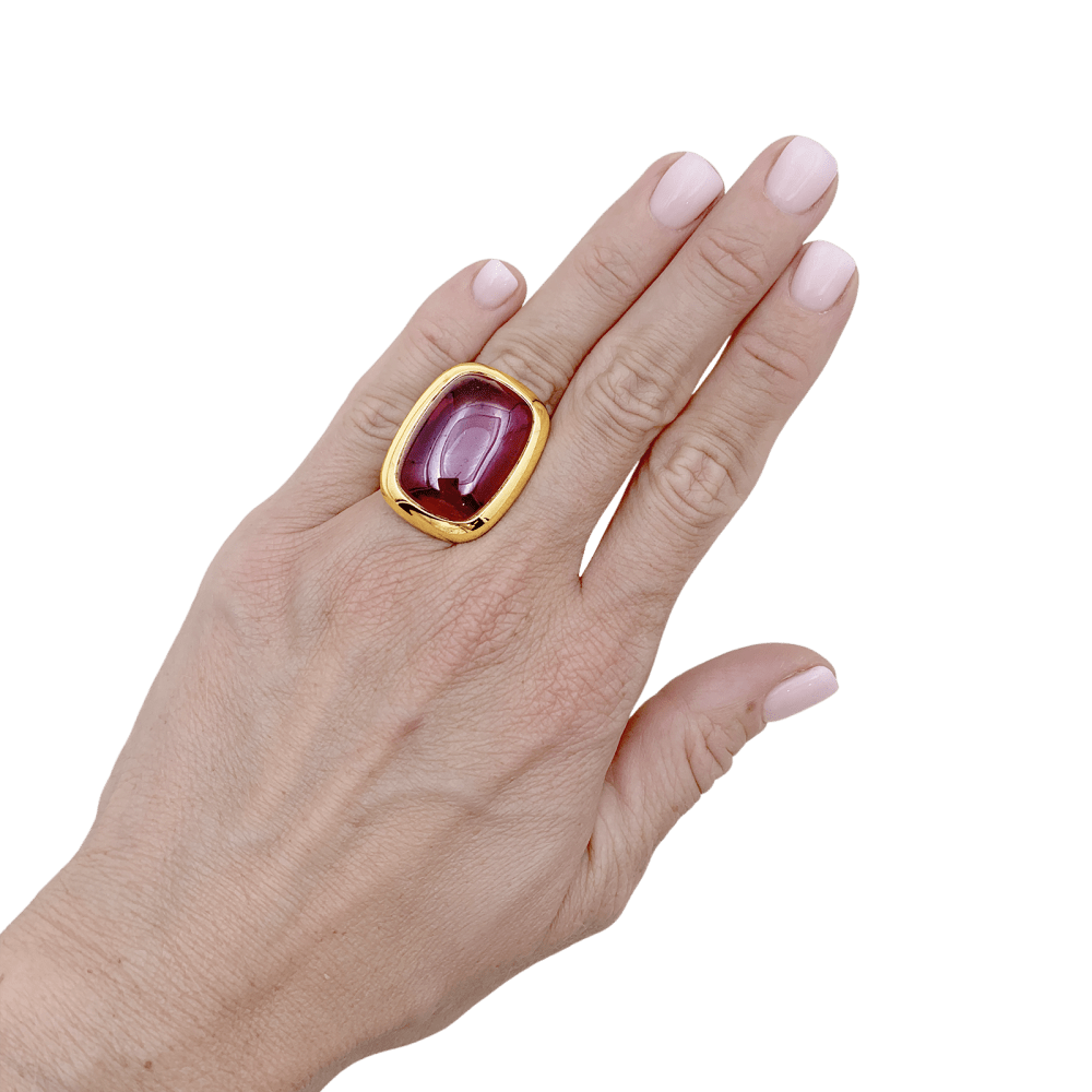 Bague Cocktail POMELLATO "Cardinale" en or jaune et tourmaline - Castafiore