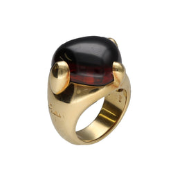 Bague Cocktail POMELLATO "Griffe" en or jaune et grenat - Castafiore