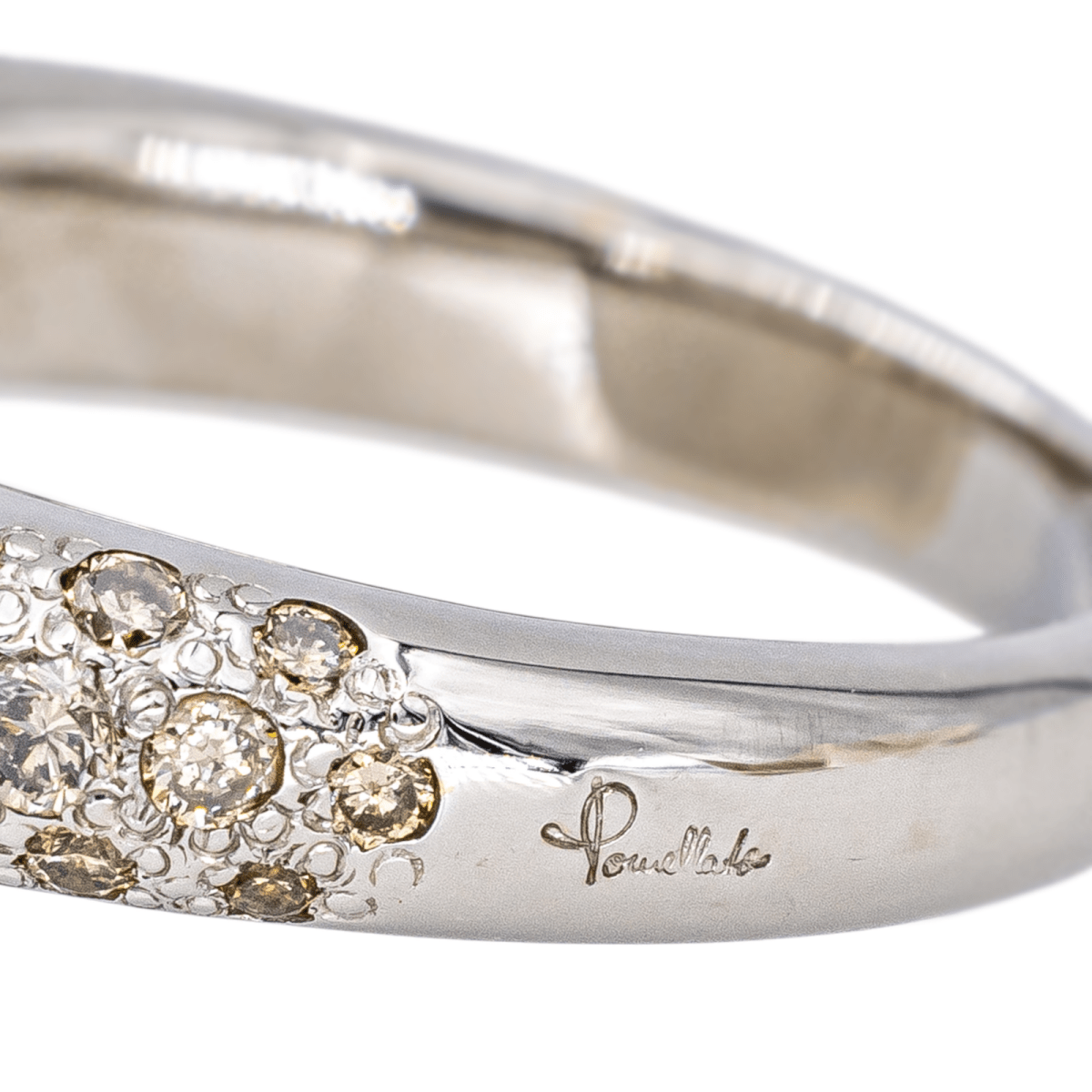 Bague Cocktail POMELLATO "Luna" en or blanc, pierre de lune et diamants - Castafiore