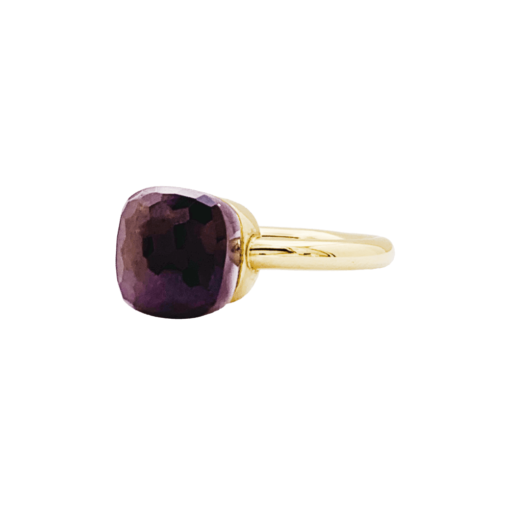 Bague Cocktail POMELLATO "Nudo Classic" en or blanc, or rose et grenat - Castafiore