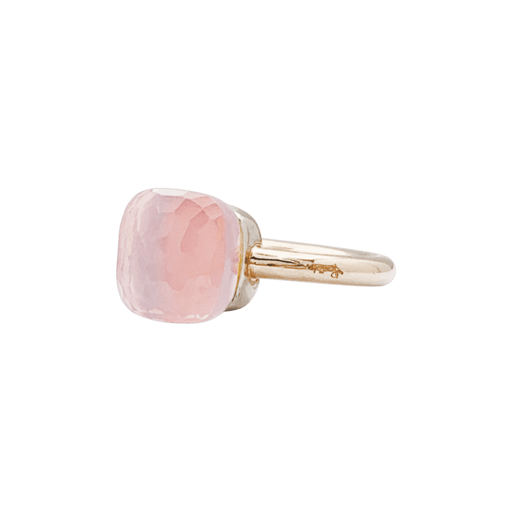 Bague Cocktail POMELLATO "Nudo Classic" en or rose, or blanc et quartz - Castafiore