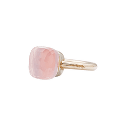 Bague Cocktail POMELLATO "Nudo Classic" en or rose, or blanc et quartz - Castafiore