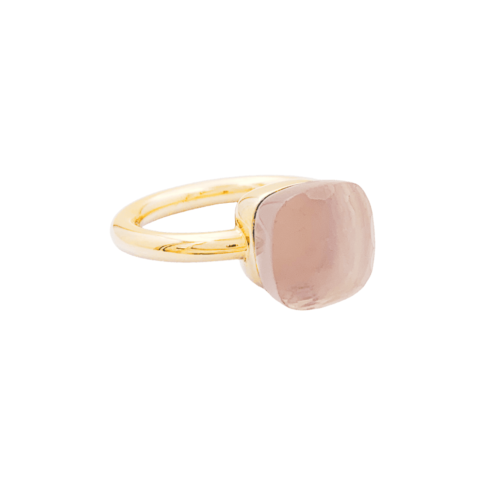 Bague Cocktail POMELLATO "Nudo Classic" en or rose, or blanc et quartz - Castafiore