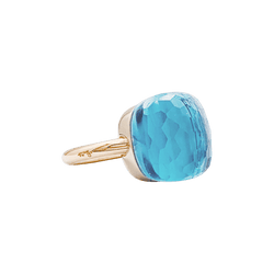 Bague Cocktail POMELLATO "Nudo Maxi" en or rose, or blanc et topaze - Castafiore