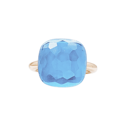 Bague Cocktail POMELLATO "Nudo Maxi" en or rose, or blanc et topaze - Castafiore