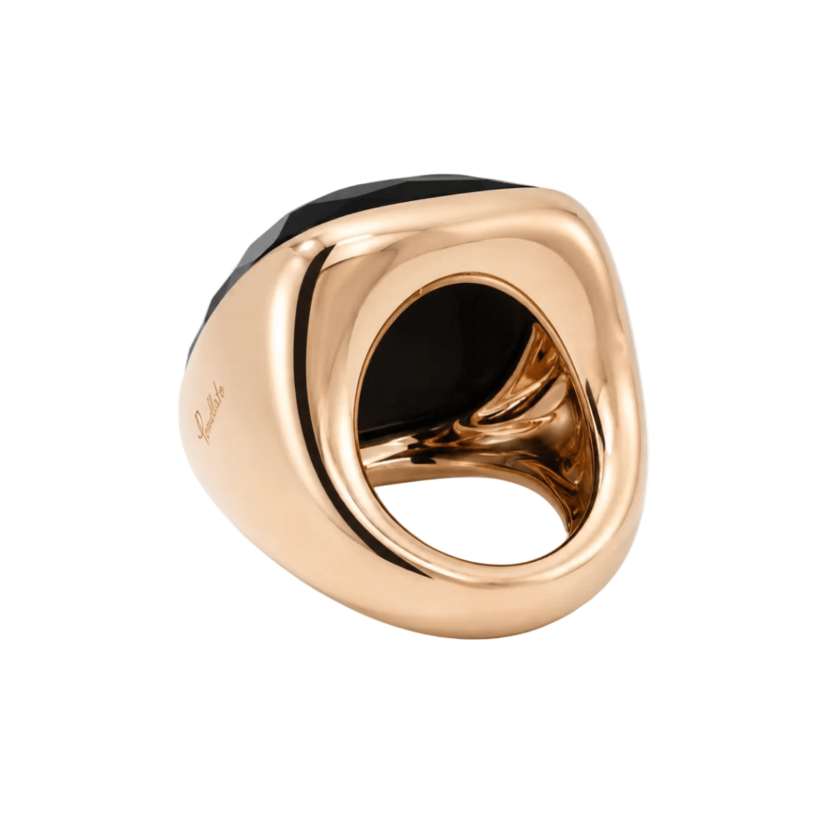 Bague Cocktail POMELLATO "Victoria" en or rose et jais - Castafiore