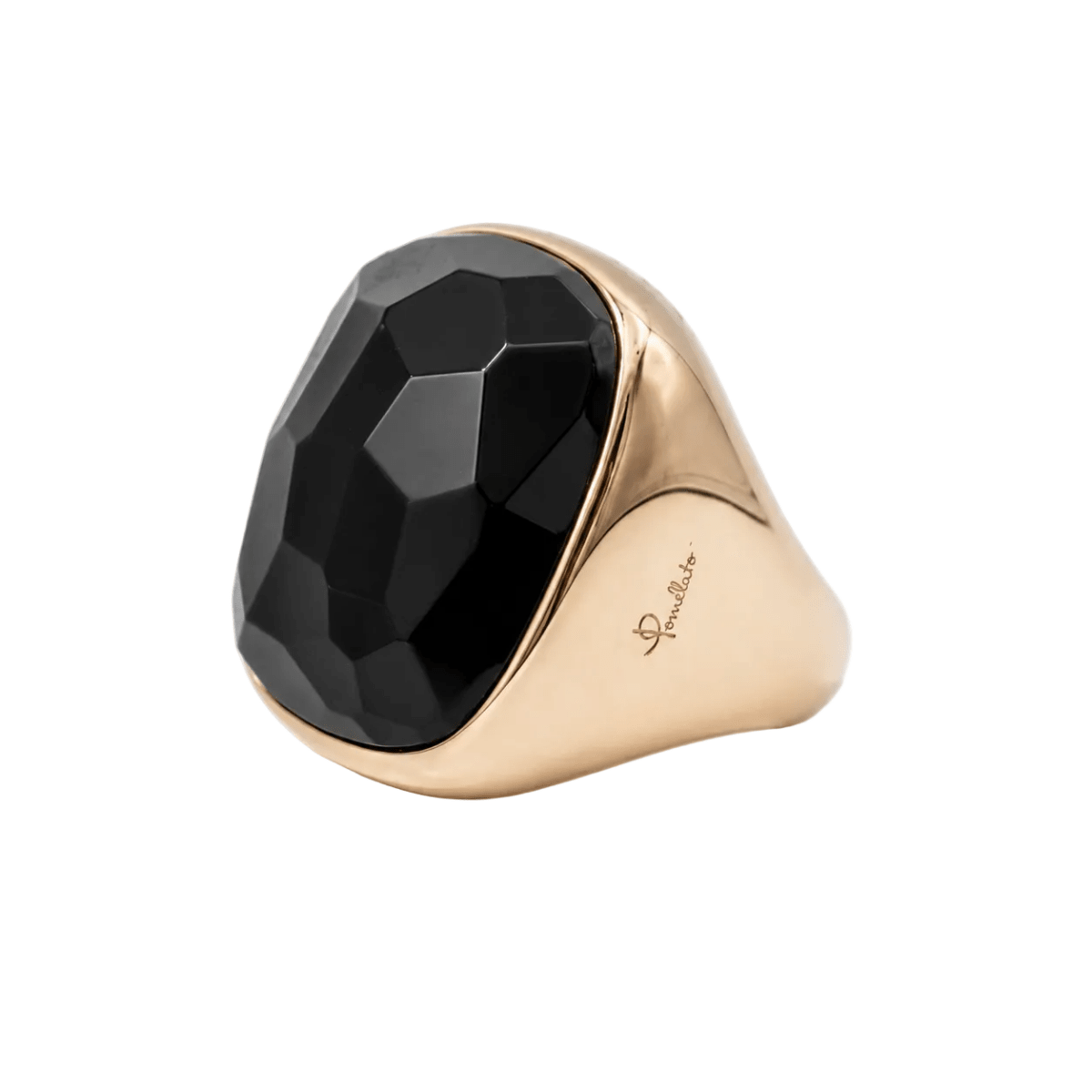 Bague Cocktail POMELLATO "Victoria" en or rose et jais - Castafiore