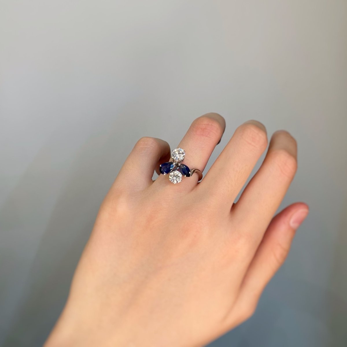 Bague Cocktail - Saphirs et Diamants