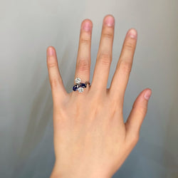 Bague Cocktail - Saphirs et Diamants