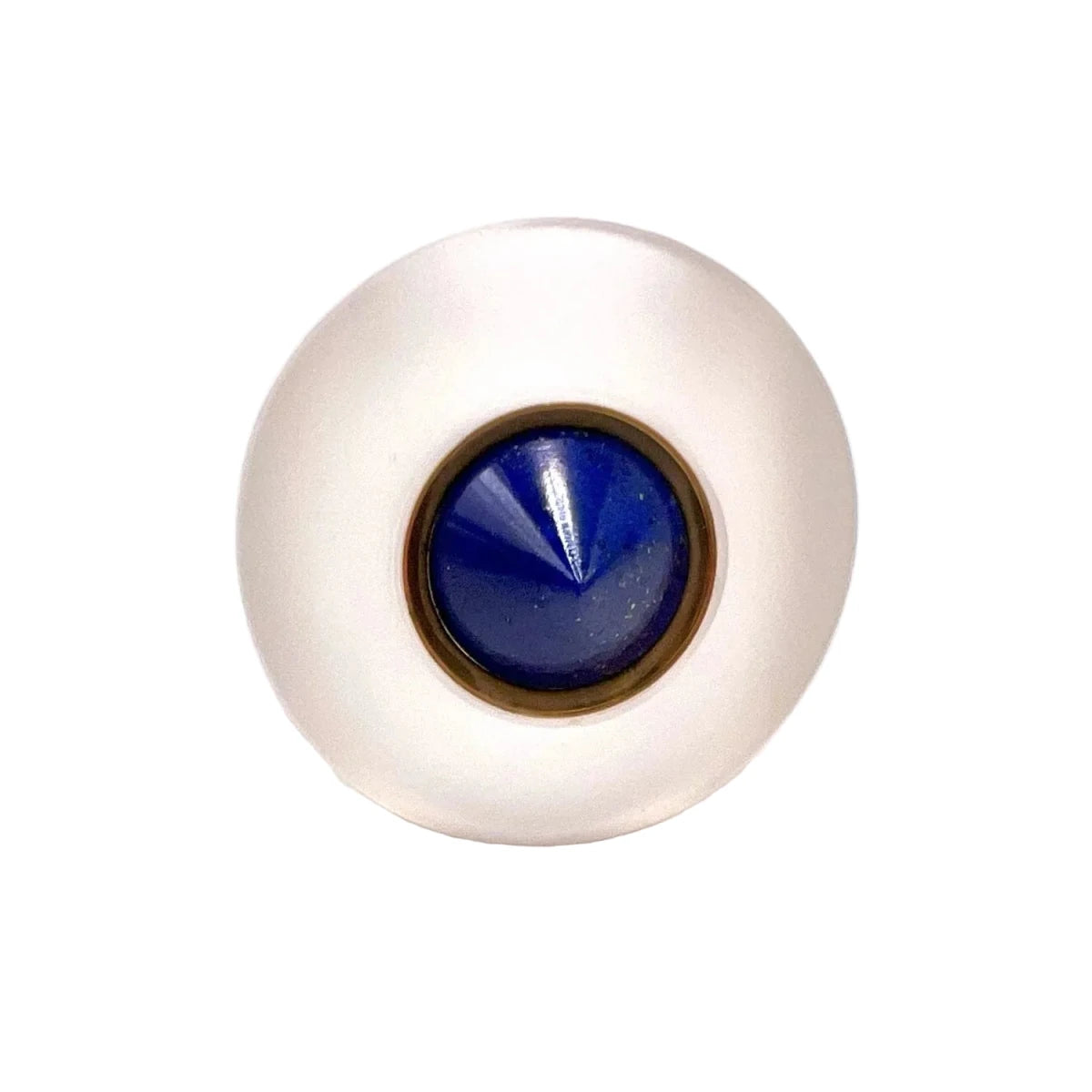 Bague Cocktail STOFFEL en or jaune, lapis-lazuli et quartz - Castafiore