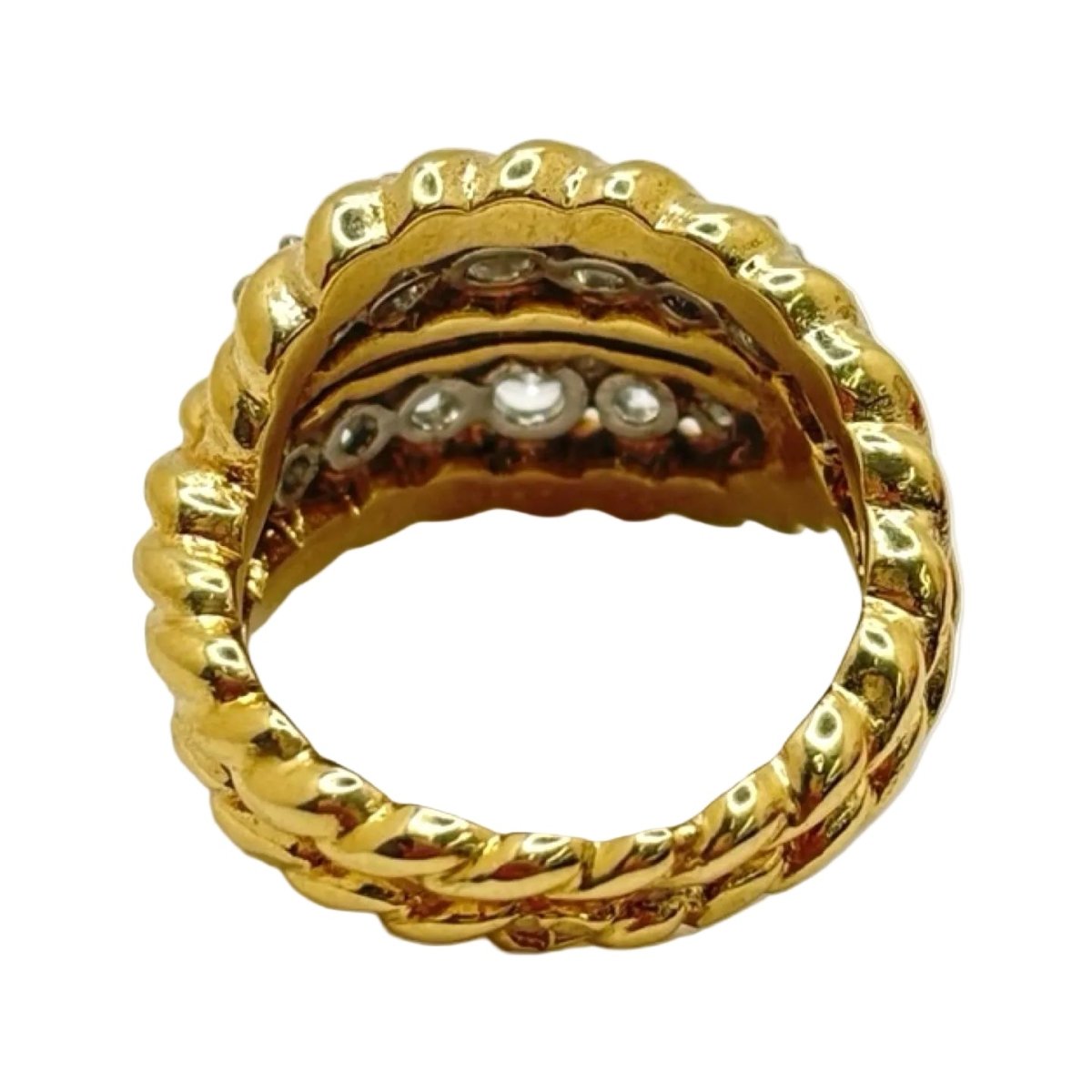 Bague Cocktail VAN CLEEF & ARELS en or jaune et diamants - Castafiore