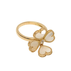 Bague Cocktail VAN CLEEF & ARPELS "Sweet Hearts" en or jaune, nacres et diamant - Castafiore
