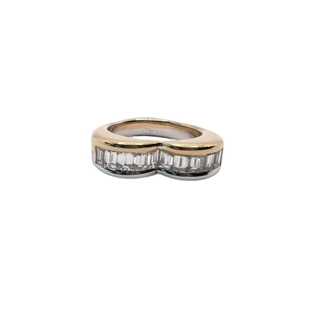 Bague cœur en or avec diamants naturels - Castafiore