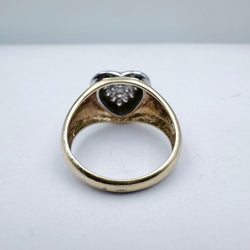 Bague Coeur en or jaune, or blanc et diamants - Castafiore