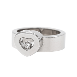 Bague Coeur Happy Diamonds Chopard en or blanc et diamant - Castafiore