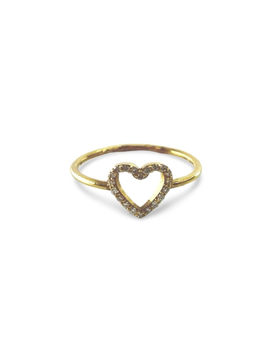 Bague coeur or et diamants 0,20 ct - Castafiore