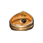 Bague Coeurs en or jaune, saphir jaune et saphir bleu - Castafiore