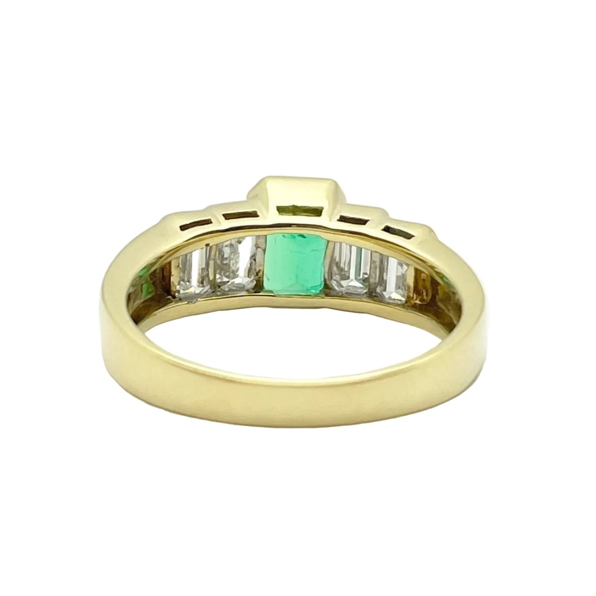 Bague DAMIANI en or jaune, émeraude et diamants - Castafiore