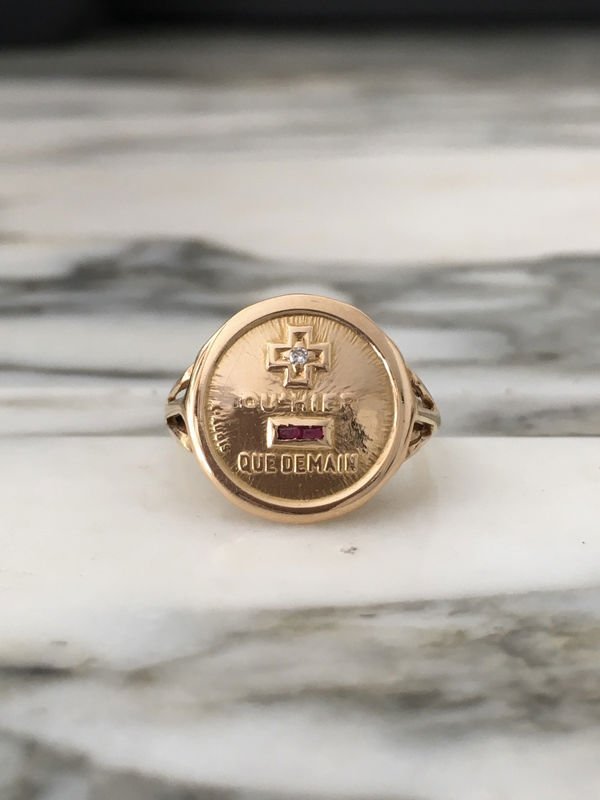 Bague d’amour Augis en or jaune 18K - Castafiore