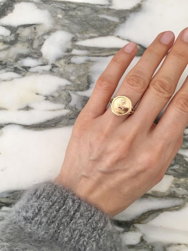 Bague d’amour Augis en or jaune 18K - Castafiore