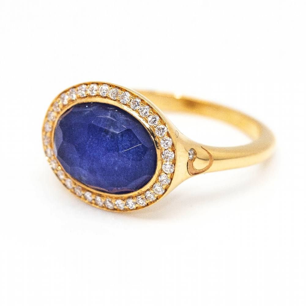 Bague DANZE avec saphir et diamant - Castafiore