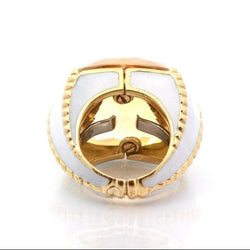 Bague DAVID WEBB Citrine en or jaune et émail - Castafiore