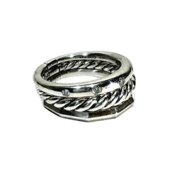 Bague DAVID YURMAN en argent et diamants - Castafiore