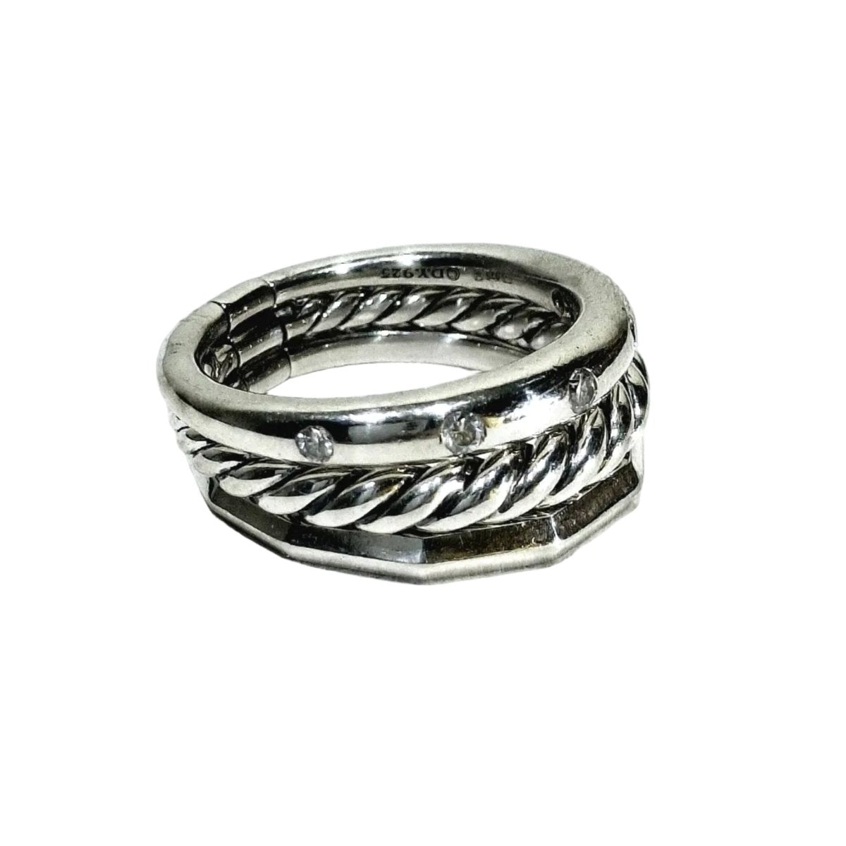 Bague DAVID YURMAN en argent et diamants - Castafiore