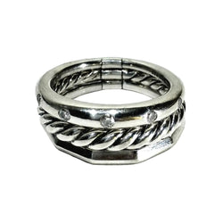 Bague DAVID YURMAN en argent et diamants - Castafiore