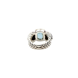 Bague DAVID YURMAN en argent, or jaune, topaze bleue et hématite - Castafiore