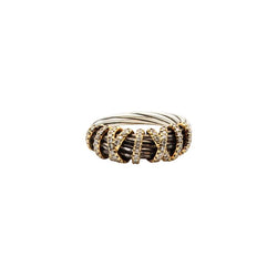 Bague DAVID YURMAN "Helena" en or jaune, argent et diamants - Castafiore