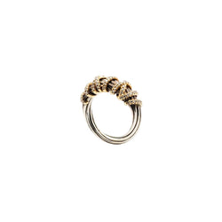 Bague DAVID YURMAN "Helena" en or jaune, argent et diamants - Castafiore