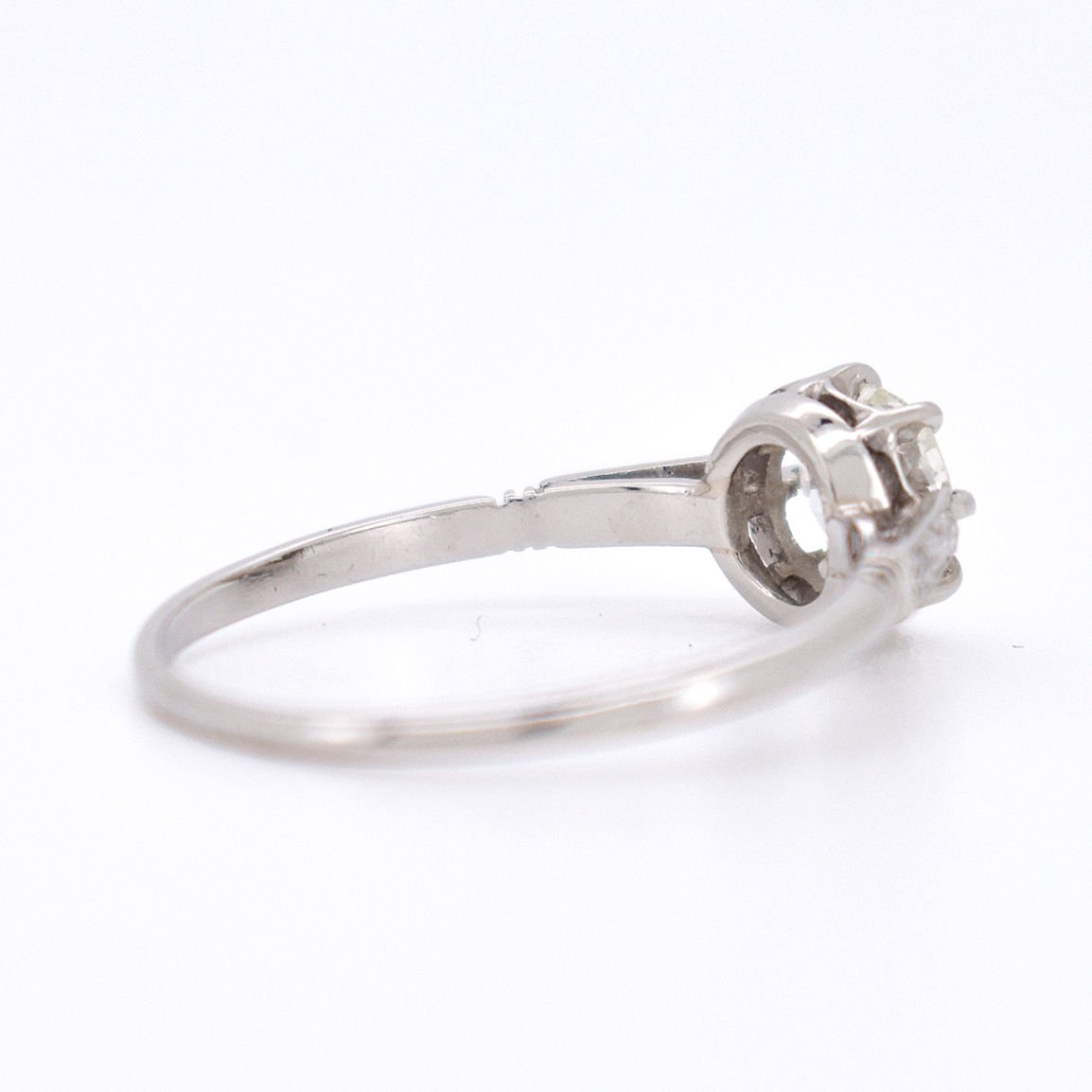 Bague de Fiançailles Solitaire avec Diamants - Belle Époque - Castafiore