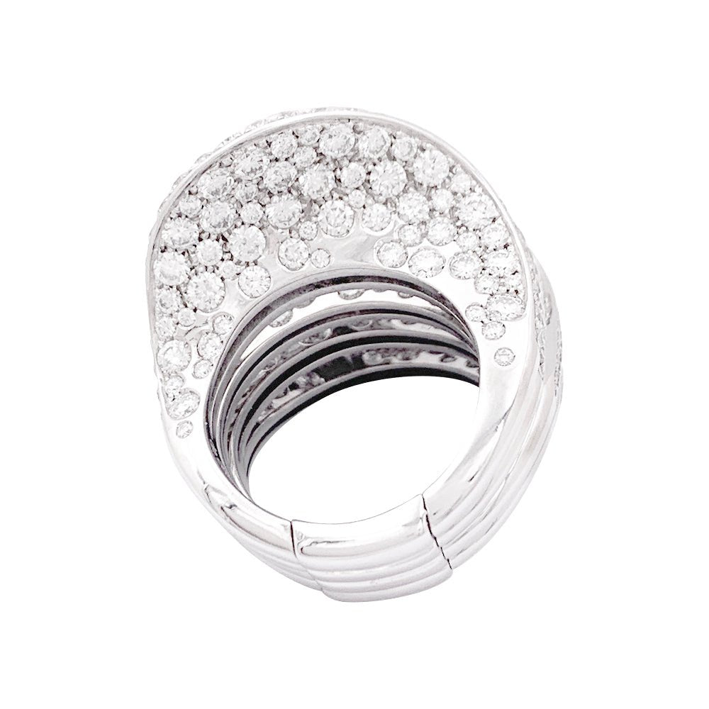 Bague De Grisogono "Onde" en or blanc et diamants - Castafiore