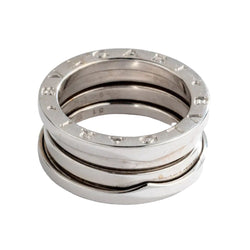 Bague de la maison Bvlgari, collection B.Zero1 moyen modèle en or gris - Castafiore