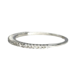Bague Demi-alliance en or blanc et diamants - Castafiore