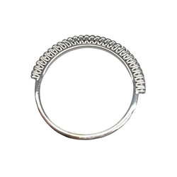 Bague Demi-alliance en or blanc et diamants - Castafiore