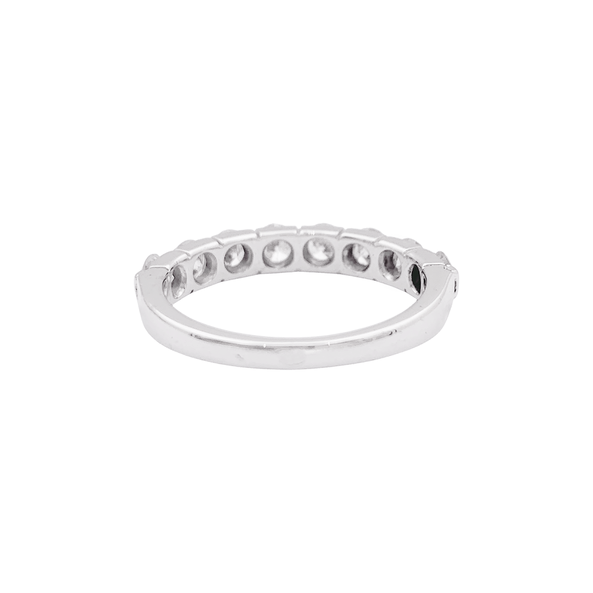 Bague Demi - Alliance en or blanc et diamants - Castafiore