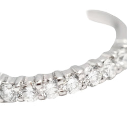 Bague demi - alliance en or blanc et diamants - Castafiore