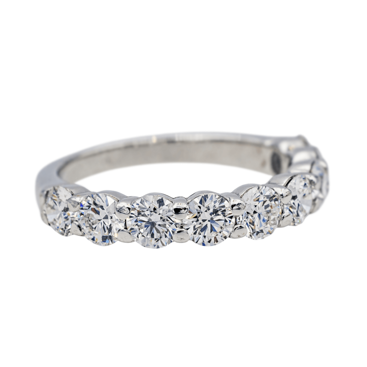 Bague Demi - Alliance en or blanc et diamants - Castafiore