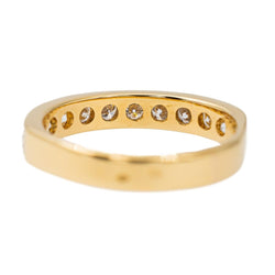 Bague Demi alliance en Or jaune et Diamant - Castafiore
